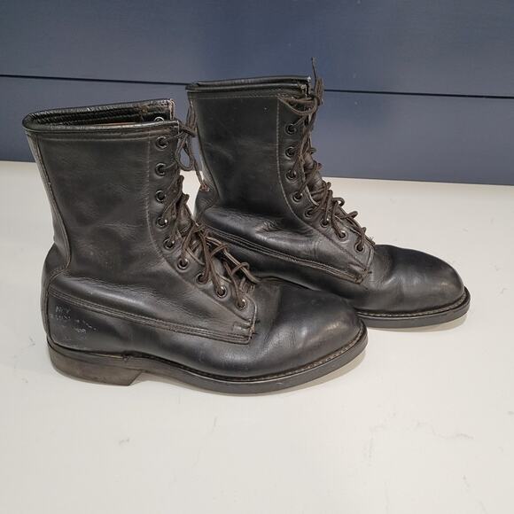 Vintage Addison Shoe Company Steel Toe Leather Boots Men's 5.5 Woman's 7… - Picture 4 of 14